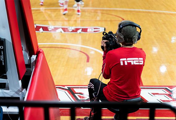 Image of Marist student filming for ESPN